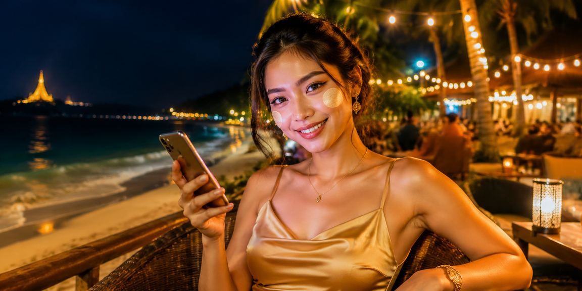 ငပလီကမ်းပါးတွင် 2party ၏ VIP အထူးဆုများခံစားနေသော ကစားသမားများ